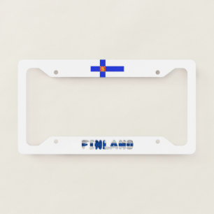 Finnish flag license plate frame