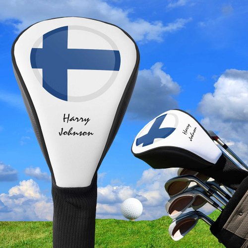 Finnish Flag  Monogrammed Golf Clubs Covers
