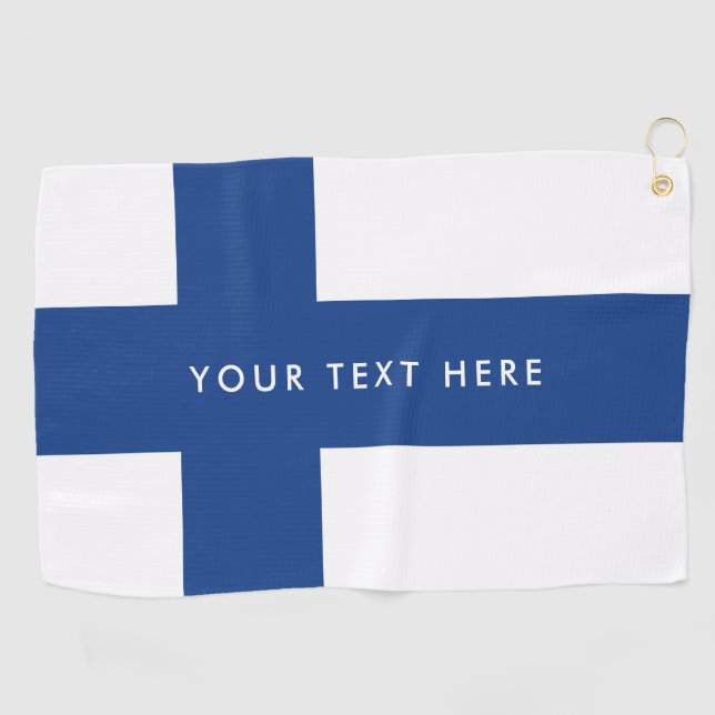 Finnish flag of Finland custom golfing gift Golf Towel (Horizontal)