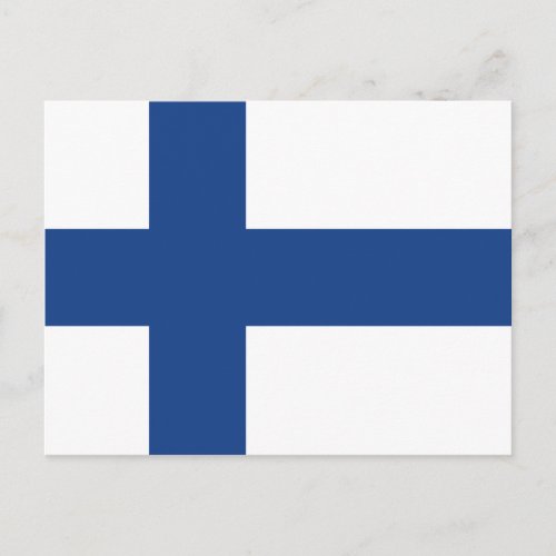 Finnish flag of Finland custom postcards