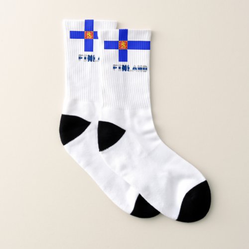 Finnish flag socks