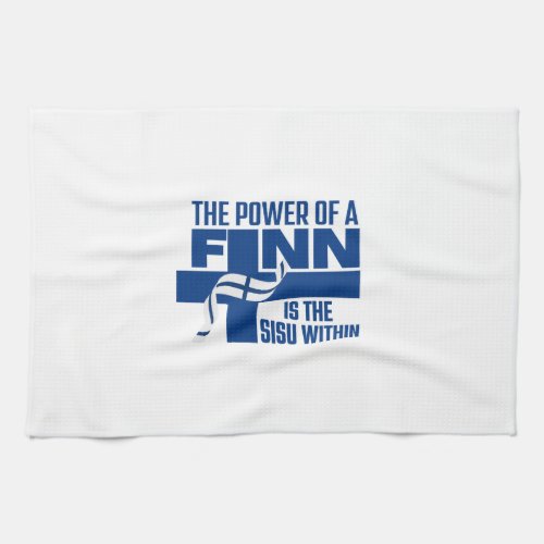 Finnish Gifts Power of a Finn is  SISU Within Kitchen Towel