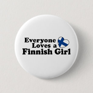 Finnish Girl Button