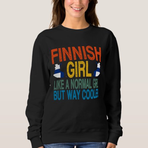 Finnish Girl Finland Flag Sweatshirt