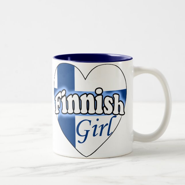 Finnish Girl Two-Tone Coffee Mug (Right)