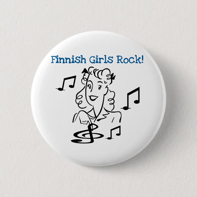 Finnish Girls Rock Button (Front)