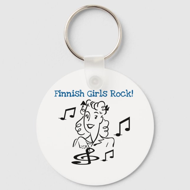 Finnish Girls Rock Keychain (Front)