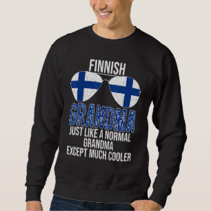 Finnish Grandma Finland Flag Sunglasses Mother's D Sweatshirt