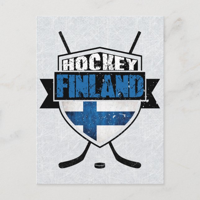 Finnish Hockey Shield Suomi Postcard (Front)