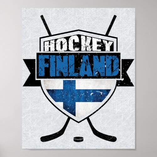 Finnish Hockey Shield Suomi Poster