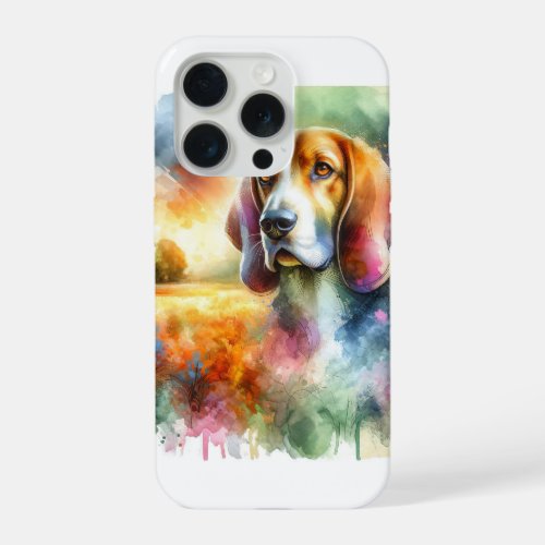 Finnish Hound in Colorful Serenity AREF801 _ Water iPhone 15 Pro Case