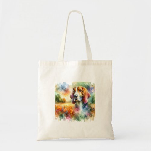 Finnish Hound in Colorful Serenity AREF801 _ Water Tote Bag