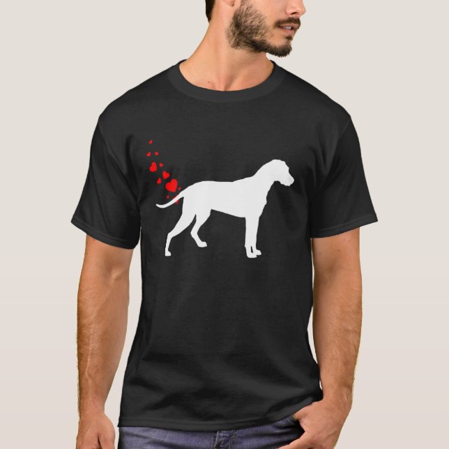 Finnish Hound Valentines Day Owner Heart Dog Farts T-Shirt (Front)