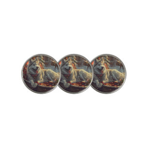 Finnish Laphund Dog Christmas Festive Golf Ball Marker