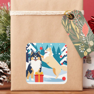 FINNISH LAPPHUND 2024 holiday Square Sticker