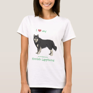 Finnish Lapphund black and white shirt -lapinkoira