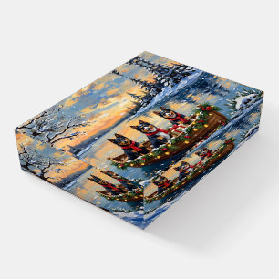 Finnish Lapphund Christmas Boat Holiday Paperweight