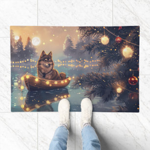 Finnish Lapphund Christmas Festive Voyage Doormat
