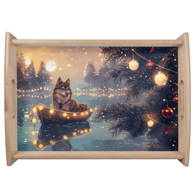 Finnish Lapphund Christmas Festive Voyage Serving Tray (Front)