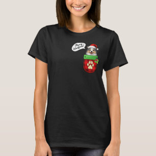 Finnish Lapphund Christmas Merry Woofmas In Pocket T-Shirt