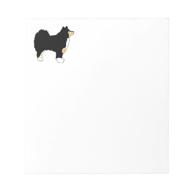 finnish lapphund color silhouette notepad (Front)
