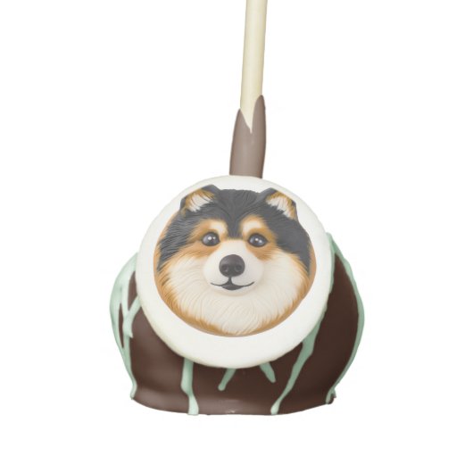 Finnish Lapphund Dog 3D Inspired Cake Pops (Front)