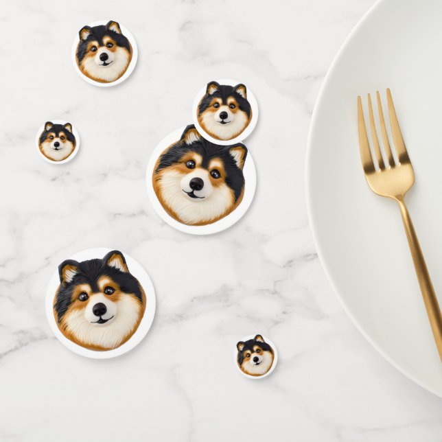 Finnish Lapphund Dog 3D Inspired Confetti (Group)