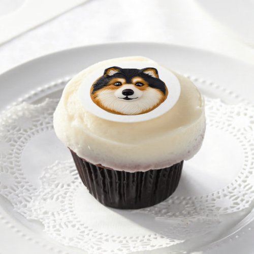 Finnish Lapphund Dog 3D Inspired Edible Frosting Rounds