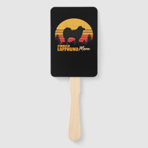 Finnish Lapphund Dog Mom Vintage Retro Classic T-S Hand Fan