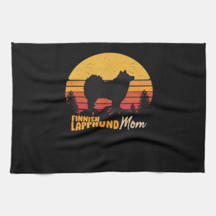Finnish Lapphund Dog Mom Vintage Retro Classic T-S Kitchen Towel