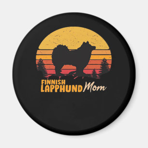 Finnish Lapphund Dog Mom Vintage Retro Classic T-S Magnet
