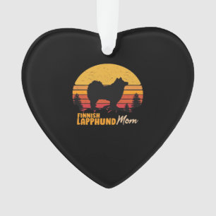 Finnish Lapphund Dog Mom Vintage Retro Classic T-S Ornament