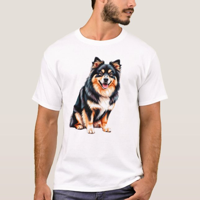 Finnish Lapphund Dog T-Shirt (Front)