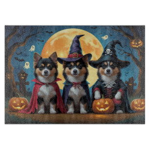 Finnish Lapphund Dogs Pumpkin Halloween Funny Cutting Board