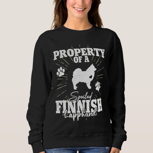 Finnish Lapphund  for Mom Dad  Property Dog Sweatshirt