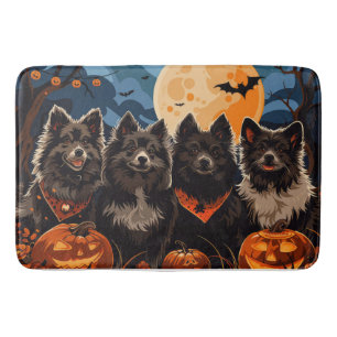 Finnish Lapphund Halloween Spooky Bath Mat