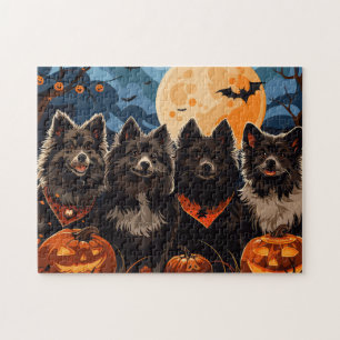 Finnish Lapphund Halloween Spooky Jigsaw Puzzle