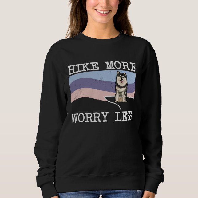 Finnish Lapphund Hike More Worry Less Graphic Hiki Sweatshirt (Front)