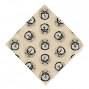 Finnish Lapphund Painting Black and Tan Dog Art Bandana