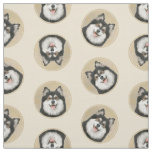 Finnish Lapphund Painting Black and Tan Dog Art Fabric
