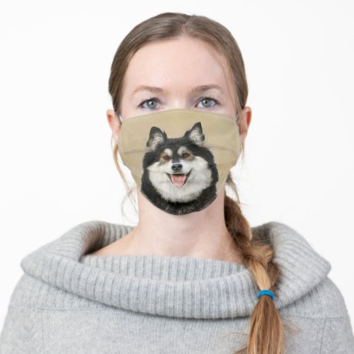 Finnish Lapphund Painting _ Cute Original Dog Art Adult Cloth Face Mask