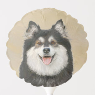 Finnish Lapphund Painting - Cute Original Dog Art Balloon