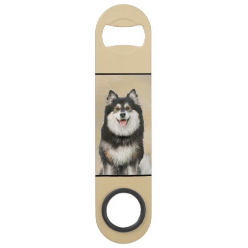 Finnish Lapphund Painting _ Cute Original Dog Art Bar Key