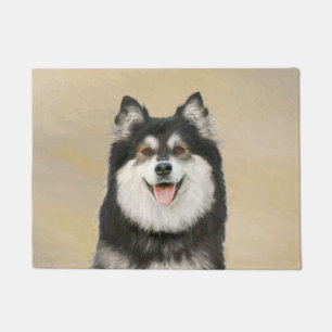 Finnish Lapphund Painting - Cute Original Dog Art Doormat