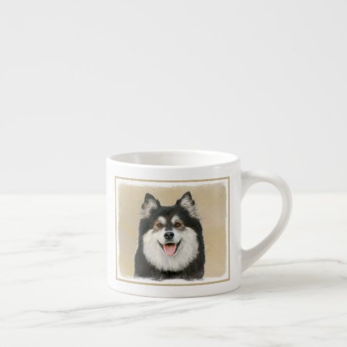 Finnish Lapphund Painting _ Cute Original Dog Art Espresso Cup