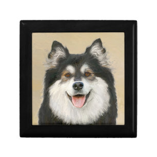 Finnish Lapphund Painting - Cute Original Dog Art Gift Box