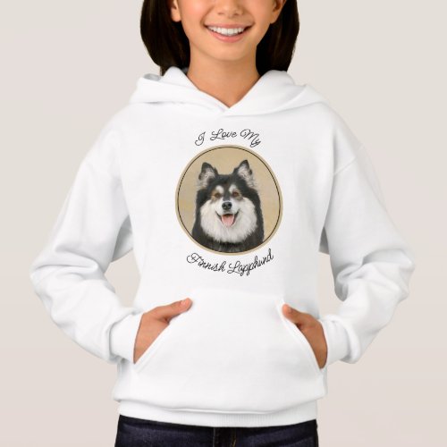 Finnish Lapphund Painting _ Cute Original Dog Art Hoodie