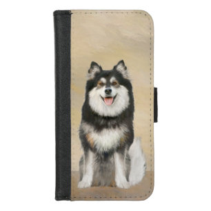Finnish Lapphund Painting - Cute Original Dog Art iPhone 8/7 Wallet Case