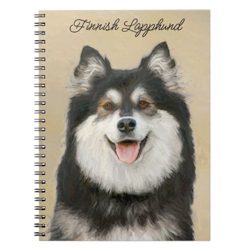 Finnish Lapphund Painting _ Cute Original Dog Art Notebook