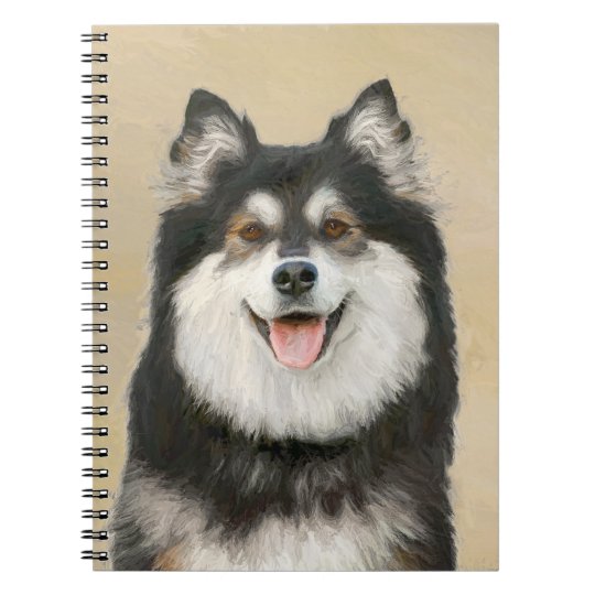 Download Finnish Lapphund Painting - Cute Original Dog Art Notebook | Zazzle.com